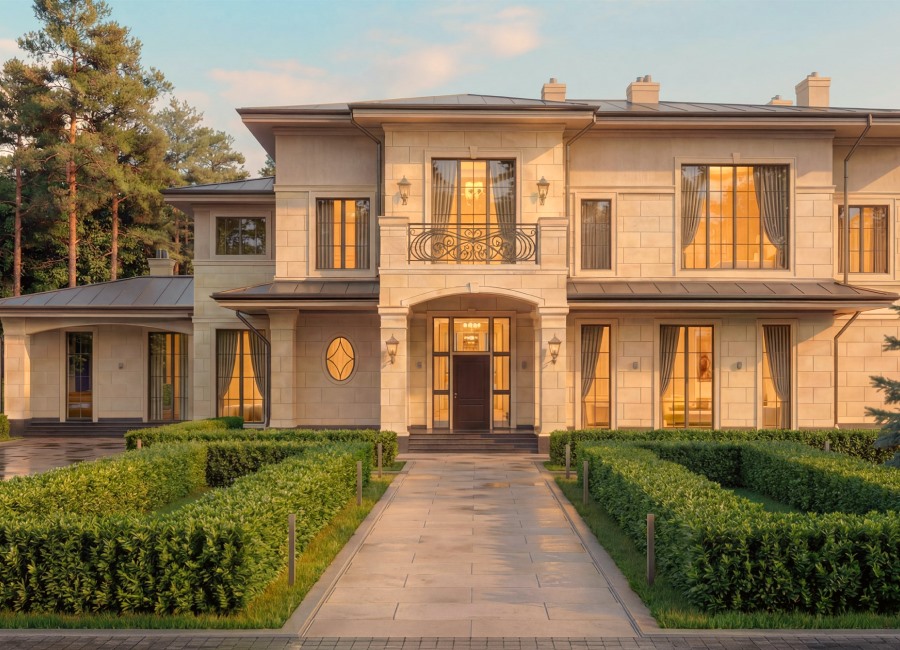 Классическая резиденция с садом Modern House