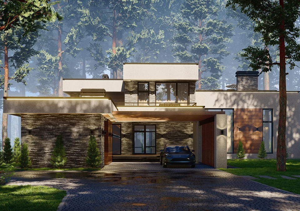 Загородная резиденция в стиле американский классицизм Modern House